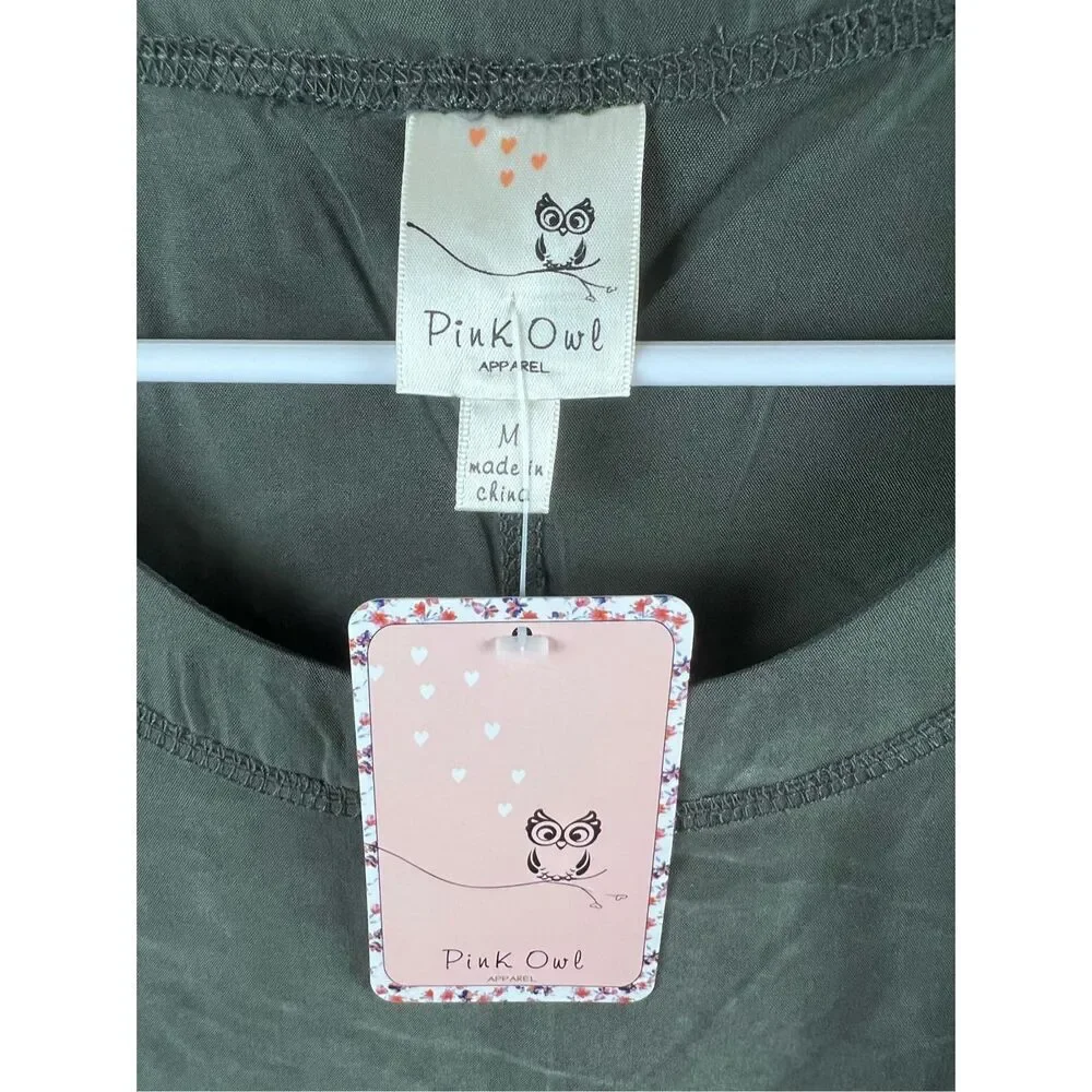 Pink Owl Big slouchy tee size‎ medium
